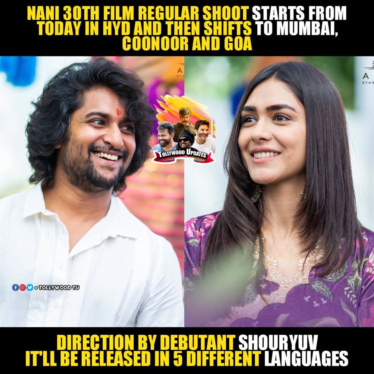 #Nani30 regular shoot started today in Hyd. 
#KiaraKhanna playing the daughter role in this film.

#Nani #MrunalThakur