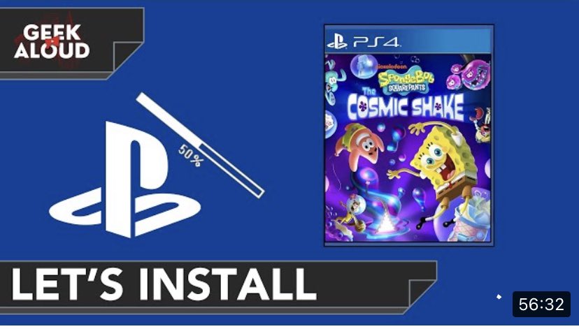 GeekAloud's tweet photo. Let's Install - SpongeBob SquarePants: The Cosmic Shake [Playstation 4] https://t.co/fO0ySozuA6 via @YouTube @THQNordic #SpongeBobSquarepants #CosmicShake #PS4share #PlayStation #LetsInstall #GeekAloud https://t.co/mxevbZUrLJ