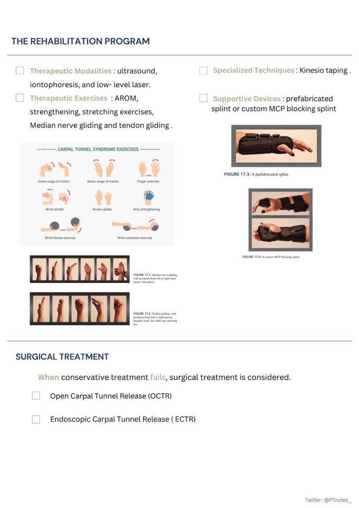 PTnotes_'s tweet photo. ملخص يتكلم عن الـ :
[ Carpal Tunnel Syndrome ] أو ماتسمى بمتلازمة النفق الرسغي🤚🏻. https://t.co/qPOpqRByaW