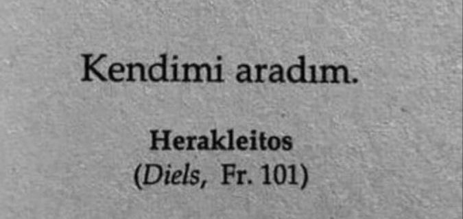 "kendimi aradım."