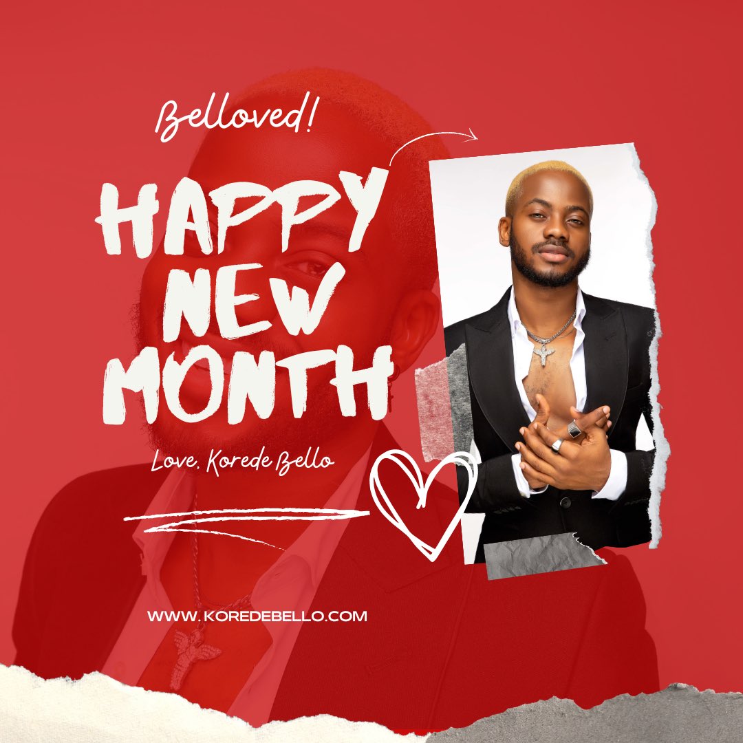 KoredeBelloNews's tweet photo. Happy New Month Guys!!!
_______
Welcome to Chapter 2 of 12 

We hope your February is filled with LOVE and HAPPINESS ❣️
•
•
•
•
•
•
•
•
•
•
#koredebello #teamkoredebello #newmonth #february #available #bellovers #bellonaires #koredebellodailies https://t.co/DsrzPzHshU