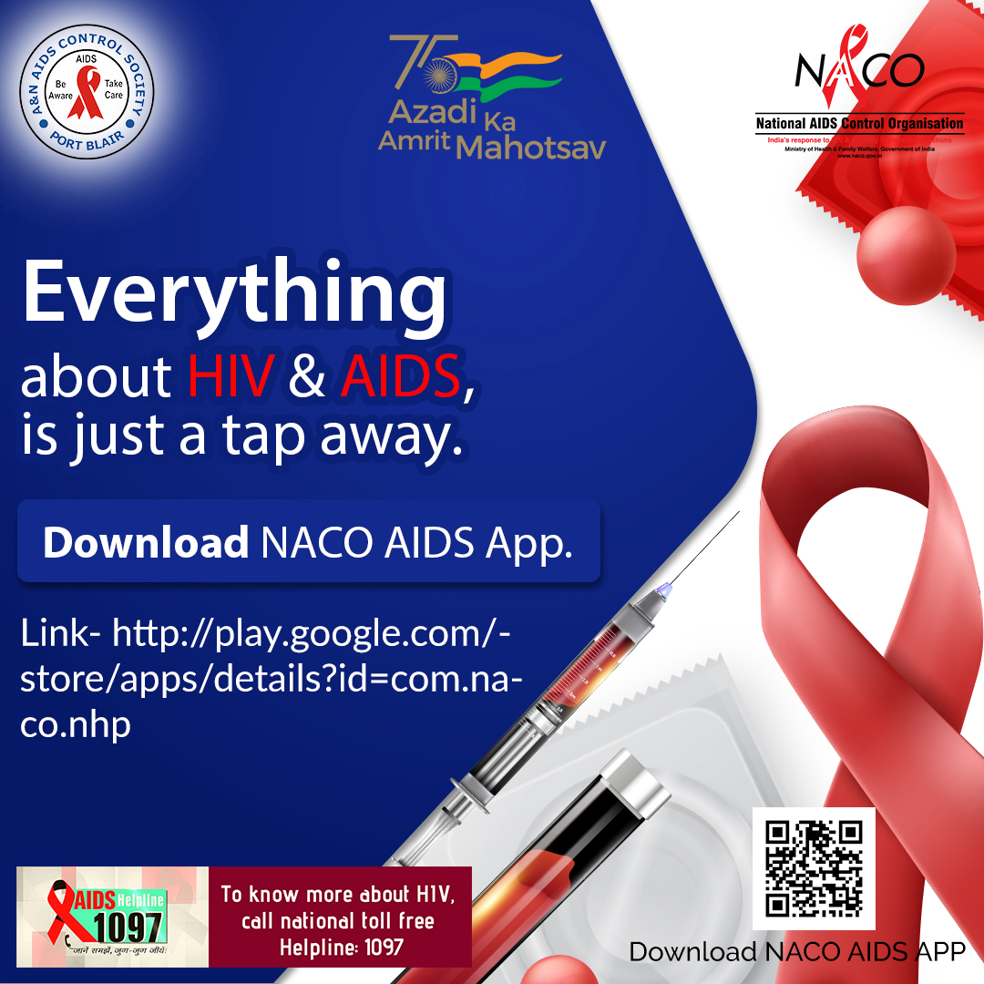 A & N AIDS Control Society on X: Everything about HIV & AIDS, is just  a tap away. Download NACO AIDS App. Link-   #HIVtesting #condoms #usecondoms #safesex #AIDS #hivpositive   /