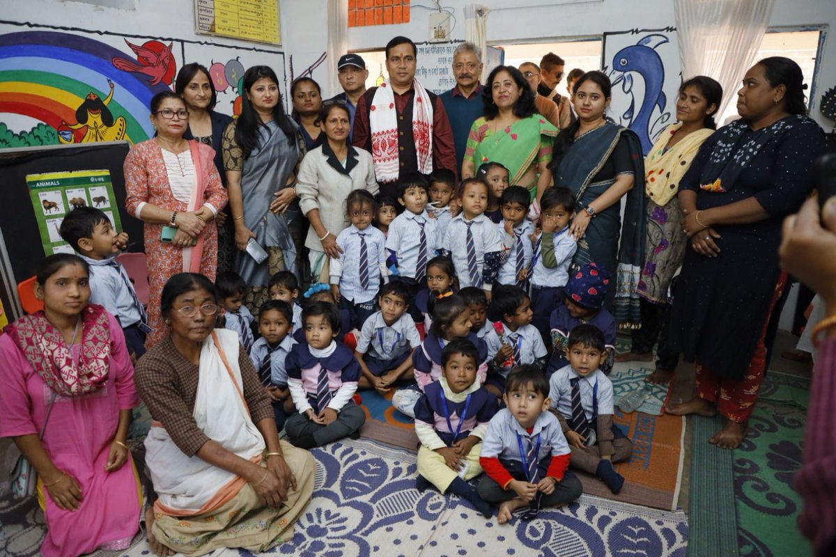 jayanta_malla's tweet photo. Anganwadi centres play a crucial role and provide an integrated package of services including supplementary nutrition, basic healthcare and pre-school education. 
On that note, as per the instructions of HCM Dr. Himanta Biswa Sarma sir, visited Bongaon Anganwadi Centre at https://t.co/PUrH8e5Dd3