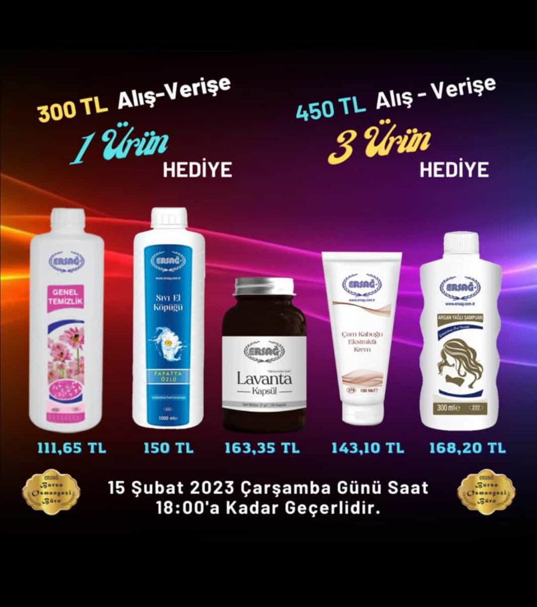 Muhteşem promosyonlarla başladık..... ERSAĞ