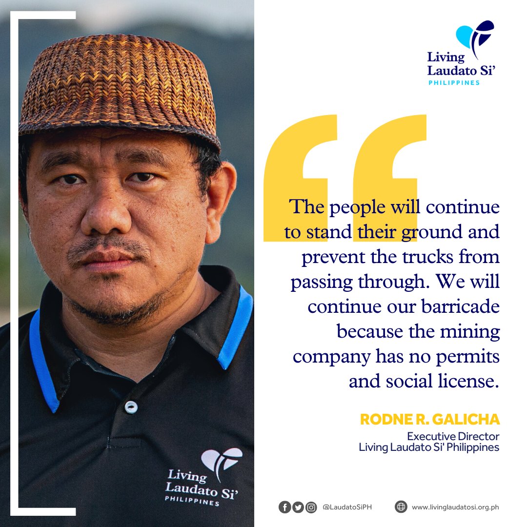 Living Laudato Si' Philippines (@LaudatoSiPH) on Twitter photo 2023-02-01 07:46:06 Living Laudato Si' Executive Director Rodne Galicha expresses concerns over the attempts of Altai Philippines Mining Corporation (APMC) to enter Sibuyan. #SaveSibuyan #ProtectSibuyanIsland #ClimateJusticeNow Living Laudato Si' Executive Director Rodne Galicha expresses concerns over the attempts of Altai Philippines Mining Corporation (APMC) to enter Sibuyan. #SaveSibuyan #ProtectSibuyanIsland #ClimateJusticeNow