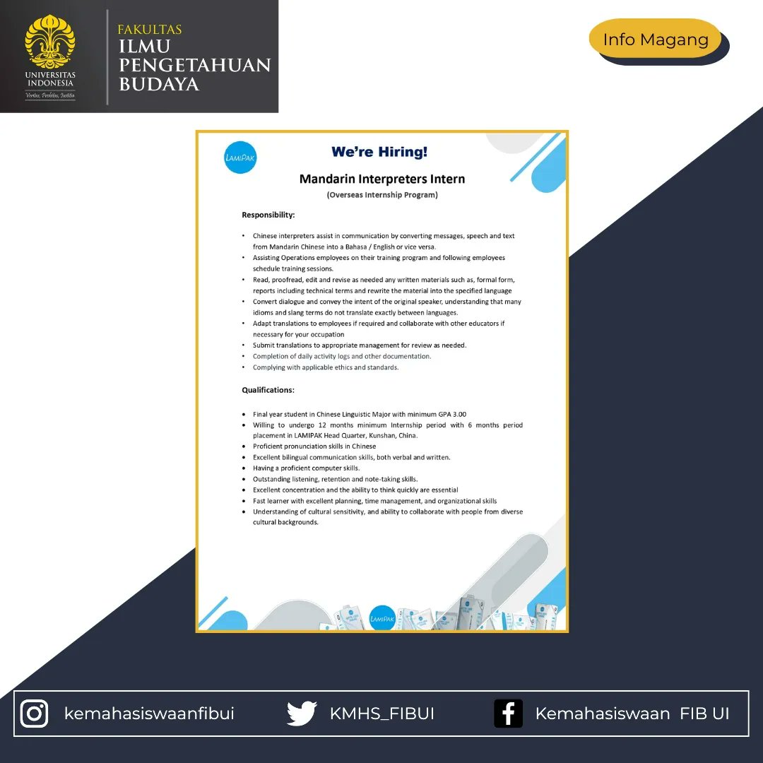 Kemahasiswaan FIB UI tweet media