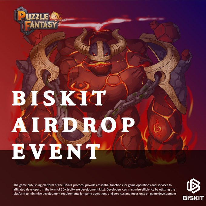 BISKIT_TOKEN's tweet photo. First Event: BISKIT AirDrop Event

You can get BISKIT if you succeed only two things.

Enter the Google form below and submit it, and you’re done! 

Form : https://t.co/2ykrtC62ei

#Airdrop  #Airdrops #token #tokenairdrop #p2e #P2EGame #NFTCommunity #biskit https://t.co/WVhQDaHHJP