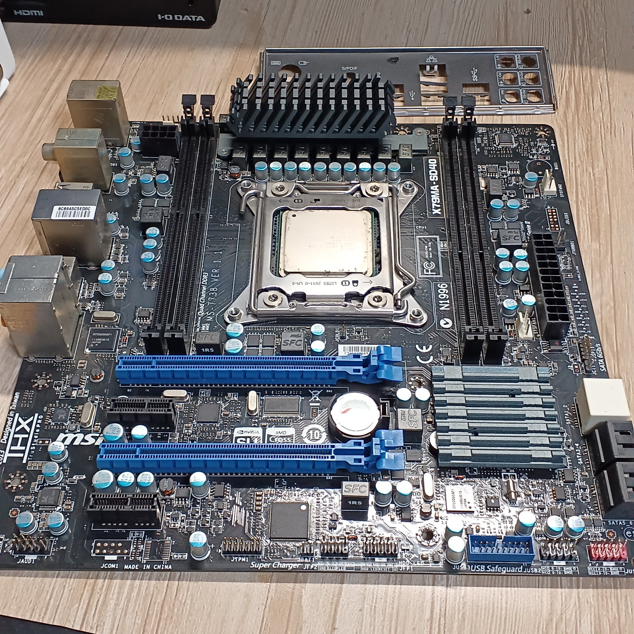 マザーボード MSI X79A-SD40 (8D) LGA2011 IOパネル付属 ジャンク P61818
