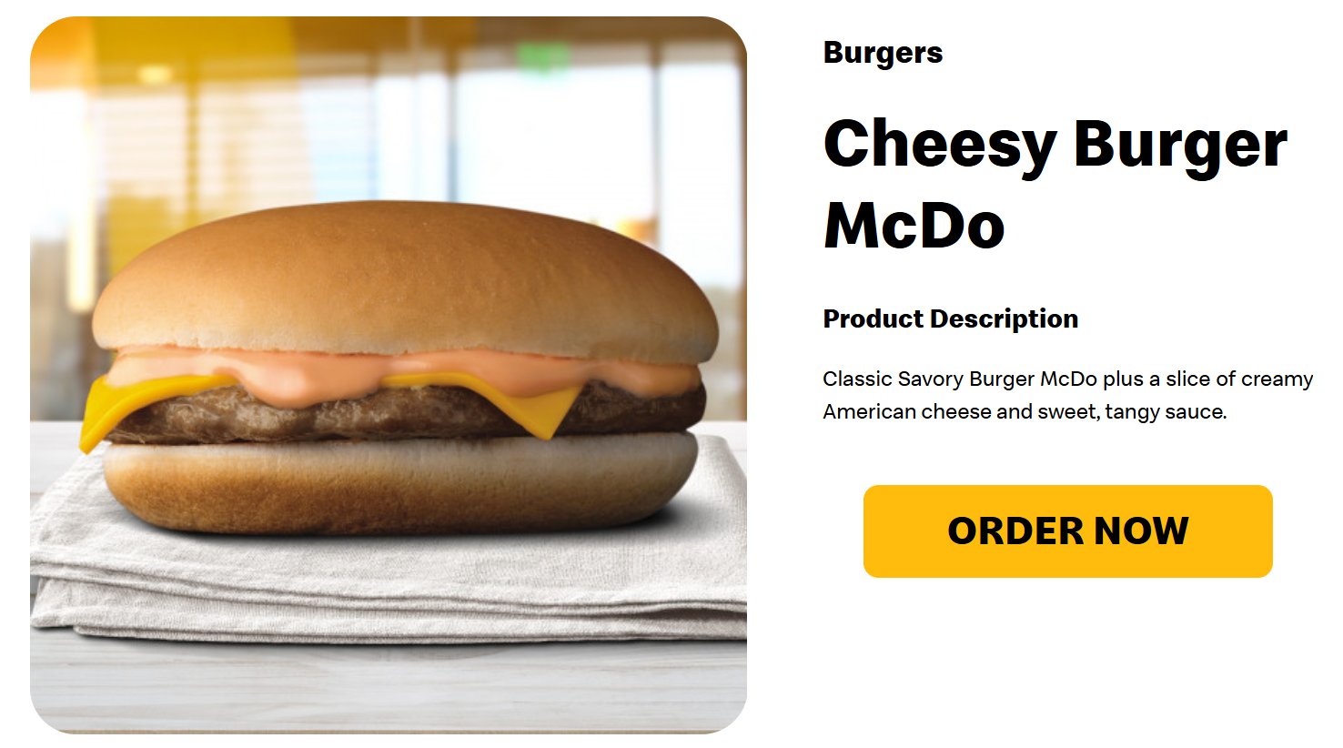Burger outlet in mcdo