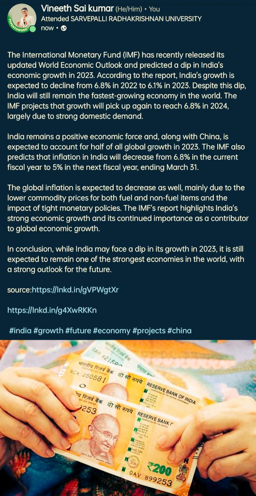 vineethsaikumar's tweet image. #India #grwoth #FutureAI #economy #projects