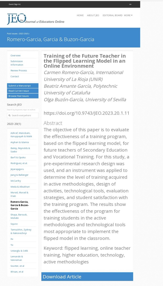 Empezamos muy bien el año! 🥳 Nuevo artículo con Carmen Romero y Beatriz Amante thejeo.com/archive/2023_2…