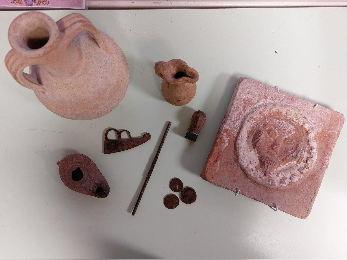 olvschool's tweet photo. Mr Devlin came to show Year 3 some of his Roman artefacts. We talked about their uses and how they can give us clues about what life would have been like. @bcw_cat #OLVHistory https://t.co/54o5OuJlYC