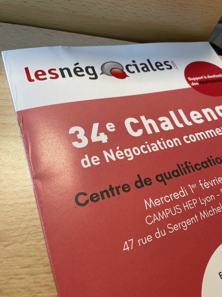Let’s go pour <a href="/lesnegociales/">LesNegociales</a> au <a href="/CampusHepLyon/">Campus René Cassin</a> ! 
#commerce #qualification