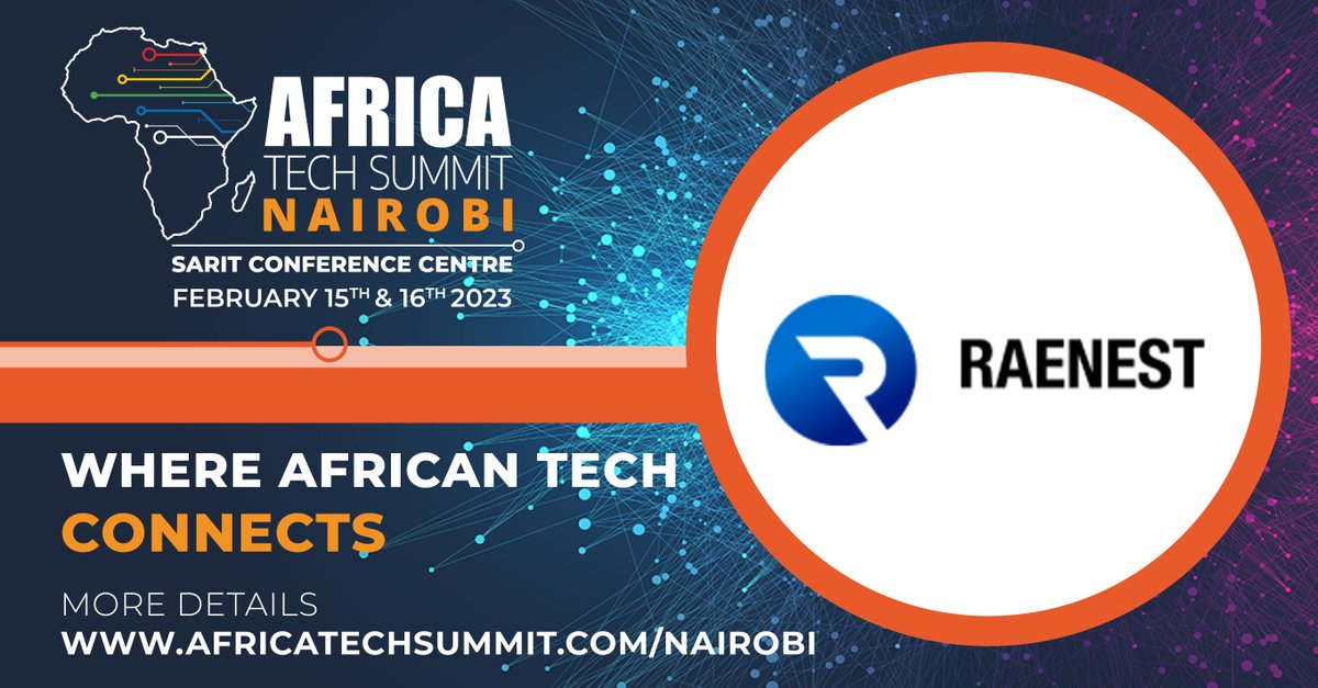 Africa Tech Summit Nairobi Feb 15th &amp; 16th. Delighted to welcome <a href="/RaenestHQ/">Raenest Business</a> as a supporting partner of #ATSNBO this year. Join the team this month to find out more on their plans for 2023
bit.ly/40k8NQy #AfricaMoneyDeFiSummit #AfricaStartupSummit #AfricaMobileAppSummit