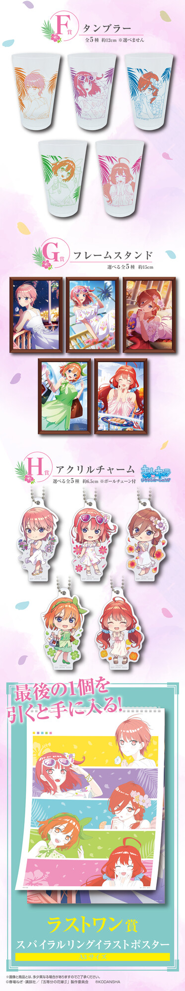 大人気の 五等分の花嫁 思い出の旅路 一番くじ コンプリート