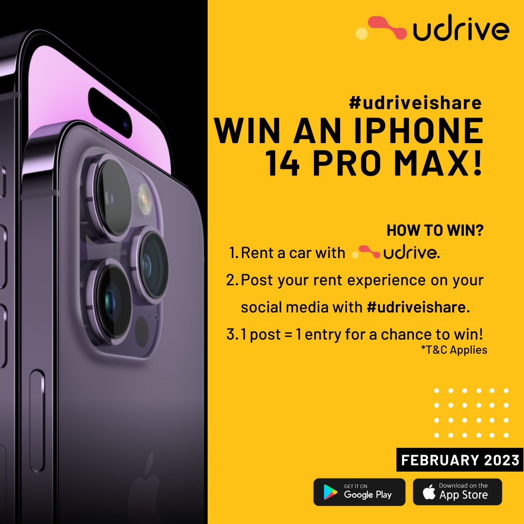udrivemalaysia's tweet image. Wanna win an iPhone 14 Pro Max??
#udriveishare