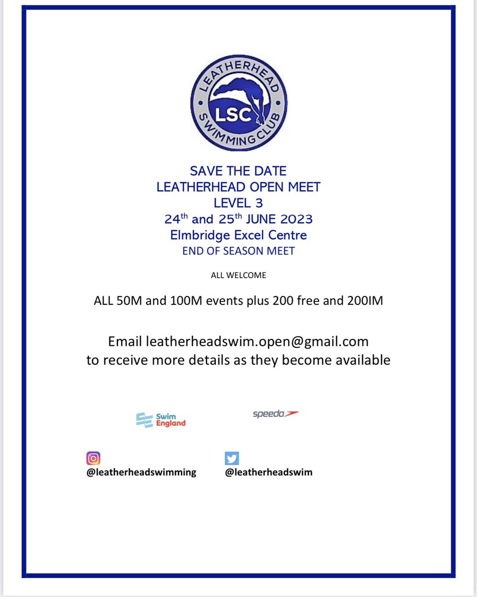 Leatherhead Swimming tweet media