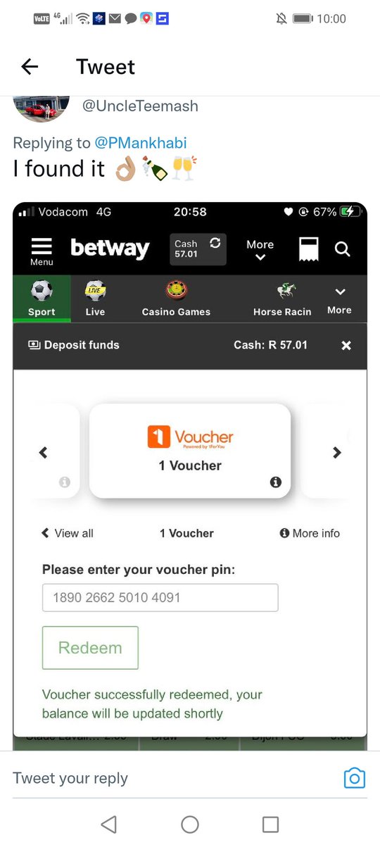 Good morning good people! Congratulations to those who won yesterday. On the 26th February 2023 i will give away 20 R100 1vouchers to 20 lucky followers at 20H00, i will use same method fill in the missing number. Thank you.