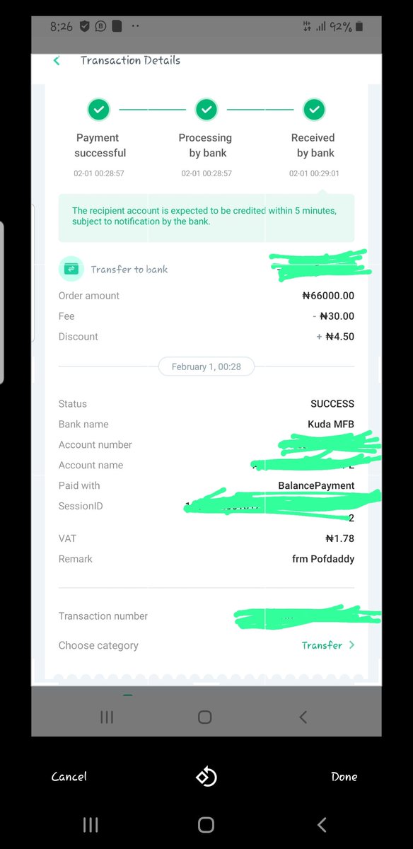 Pofdaddy11's tweet photo. A transfer of 66k was sent frm Opay to Kuda  around 1am and my Kuda bank hasn't been credited and also my Kuda isn't opening https://t.co/tiNvupQM3L