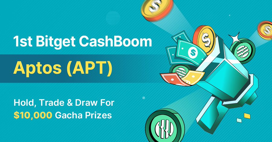 BitgetAfrica's tweet photo. 💸 CashBoom Alert @AptosLabs | Here's the 1st round of #Bitget CashBoom | $APT with a total of $10,000 gacha prizes to win! 

👑 Grab your rewards from #HODL, trade &amp; draw at #BitgetCashBoom now!

➡️Details: https://t.co/ubqbB9tY5H https://t.co/XVMIrqnhi7