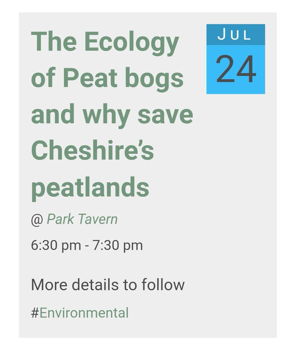 SAVE DANES MOSS (@danesmoss) on Twitter photo One to put in your diary 😀 Professor Simon Caporn will be talking about the importance of #peatland in Cheshire on July 24th, more details to follow nearer the time <a href="/MaccSciBar/">MaccSciBar</a> <a href="/CapornSimon/">Simon Caporn</a> #boglove One to put in your diary 😀 Professor Simon Caporn will be talking about the importance of #peatland in Cheshire on July 24th, more details to follow nearer the time <a href="/MaccSciBar/">MaccSciBar</a> <a href="/CapornSimon/">Simon Caporn</a> #boglove