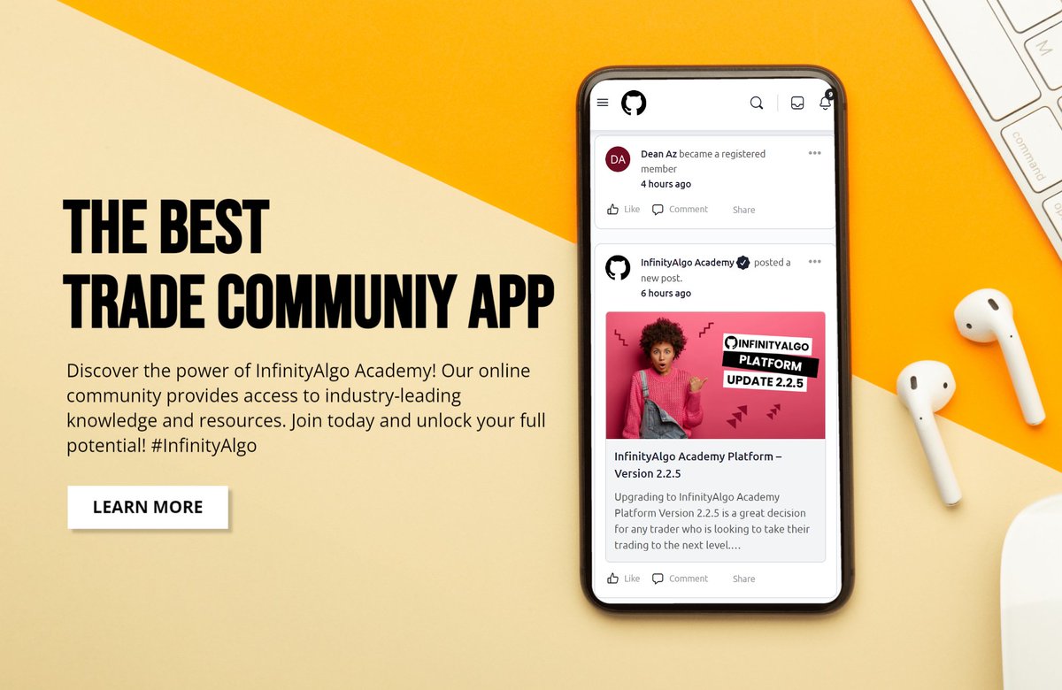 infinity_Algo's tweet photo. THE BEST TRADE COMMUNITY WEB &amp; APP

Discover the power of InfinityAlgo Academy! Our online community provides access to industry-leading knowledge and resources. Join today and unlock your full potential! #InfinityAlgo
https://t.co/i5RVDaRxzW https://t.co/44B2BaP0zw