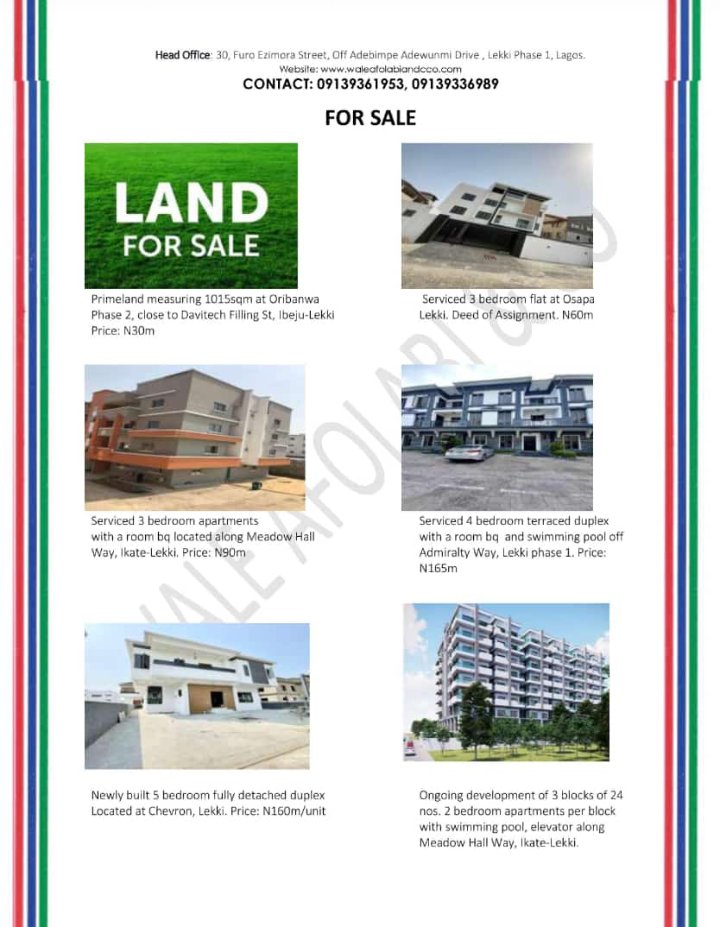 afolabi_co's tweet photo. Happy new month from us at #WACO and we are happy to present to you our #February #Bulletin with list of available properties for possible purchase
We guarantee you an authentic buy. https://t.co/EjeDhehcAH