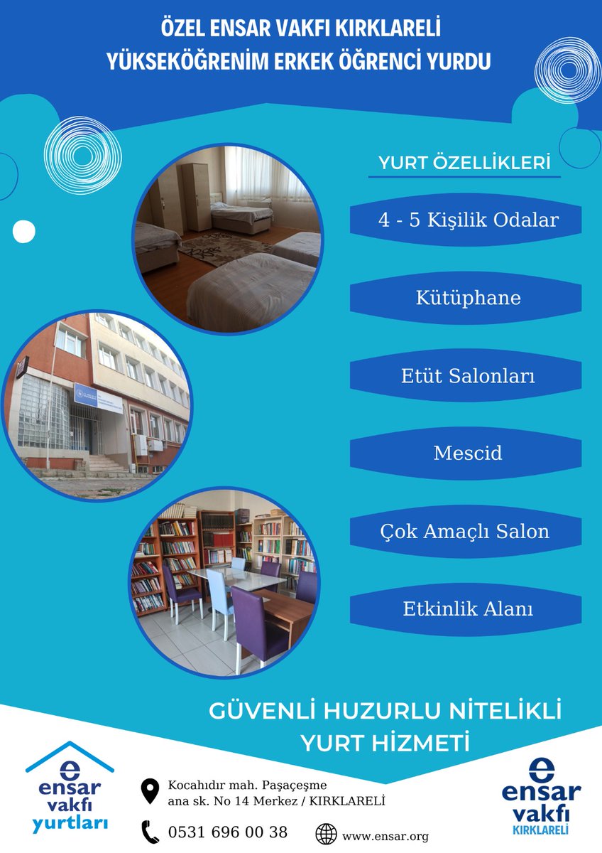 📌ARA DÖNEM KAYITLARIMIZ DEVAM EDİYOR.

Güvenli Huzurlu ve Nitelikli Yurt Hizmeti!!