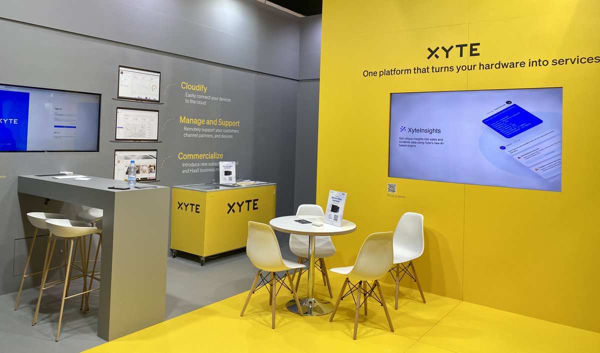 xyte_ai's tweet photo. It’s day 2 at #ISE2023!
Come meet our team, see the cloud solutions of our Connected Device Management Platform, and grab one of our famous popsicles! We are waiting for you at booth #5G120.
#AVtweeps #HardwareasaService @ISE_Show https://t.co/1doYIkSRYA