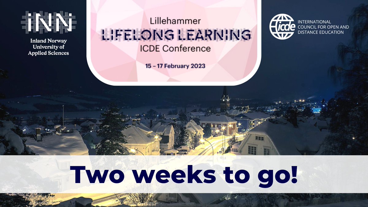 icde_org's tweet photo. 📣 JUST TWO WEEKS TO GO!

🇳🇴 On 15-17 Feb, over 300 participants from 32+ countries will gather in Norway to share knowledge &amp; develop future solutions for #LifelongLearning and lifelong employability. Will you be one of them?

⏳ You can still sign up: https://t.co/wkHBn8kLDJ https://t.co/e7V36qbx0i
