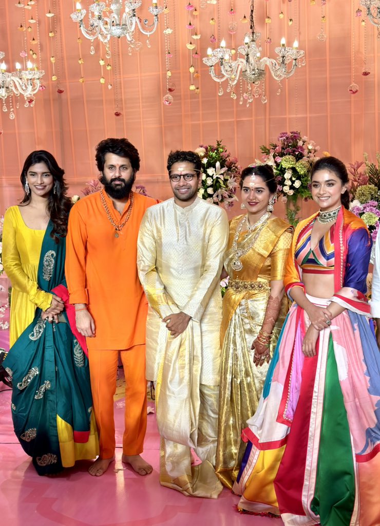 KeerthyOfficial's tweet photo. Congratulations Venkyyyy Swamy and Pooja! May god shower all the love on you both for this new beginning! 🤗♥️♥️ https://t.co/wp82WEXRjb