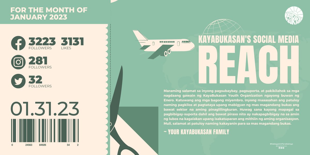 kayabukasan's tweet photo. Taus-pusong pasasalamat ang handog ng Kayabukasan Youth Organization para sa mga sumuporta sa mga idinaos na gawain ngayong buwan. Mananatili kaming nakatindig upang iparamdam ang mas magandang bukas para sa lahat.

#KakayaninParaSaInyo
#KayaBukasanPH https://t.co/wAfidNuylf