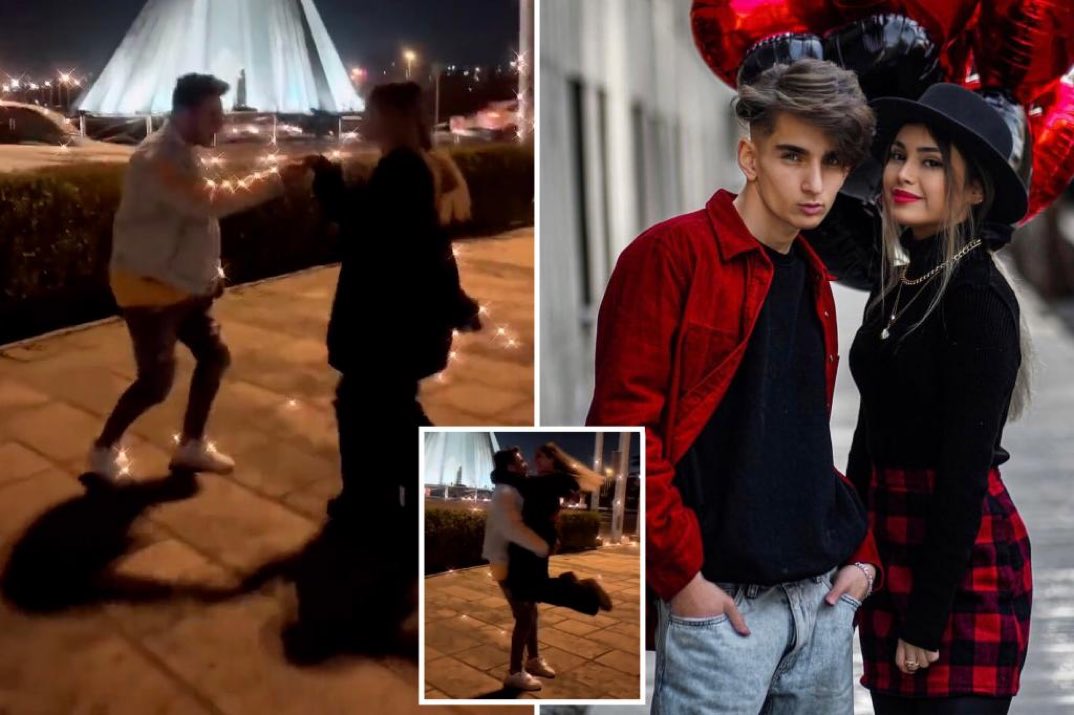DailyLoud's tweet image. Iranian couple sentenced to 10 years in prison for dancing in street.