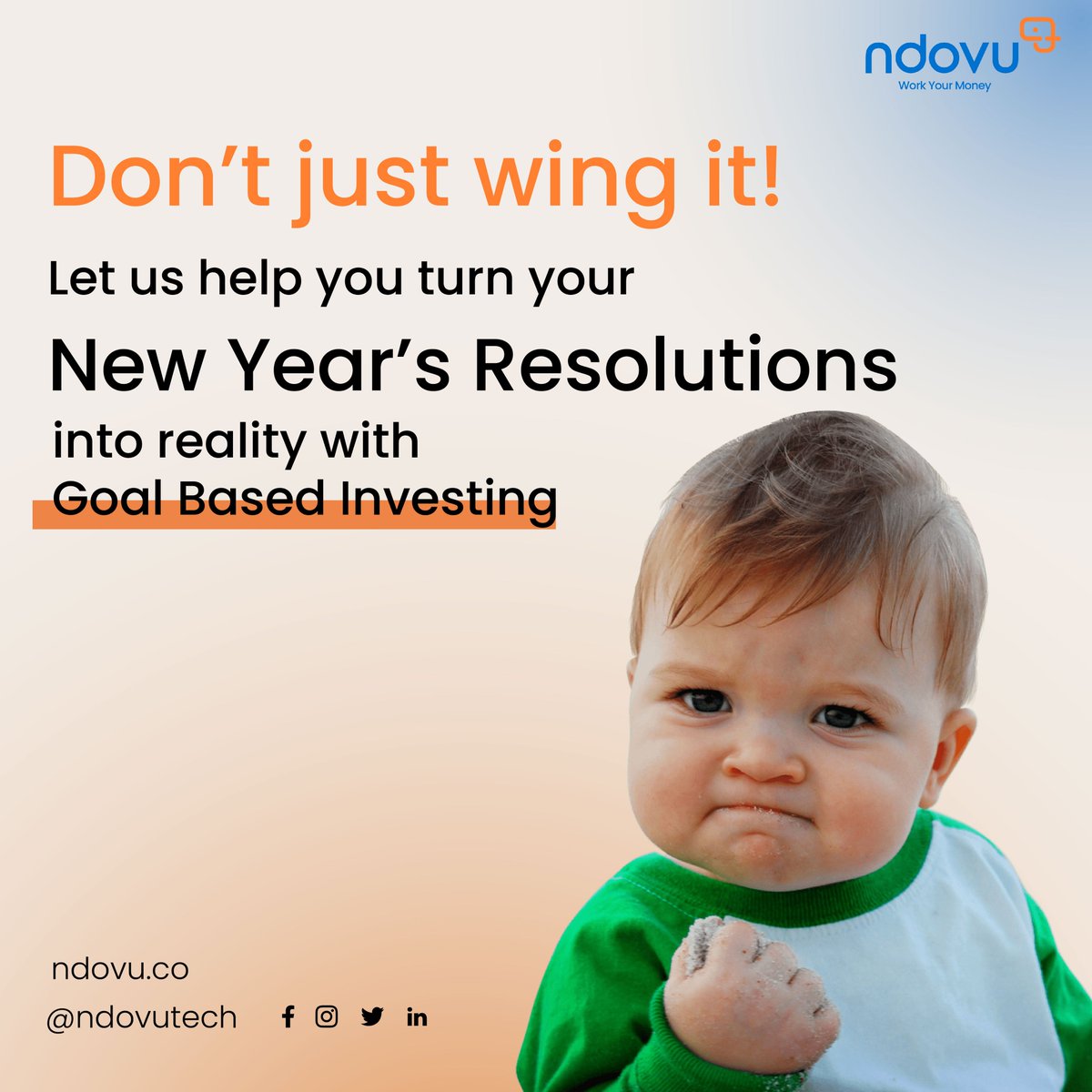 Unsure where to start when investing? 

Saving money in a bank is not the most efficient way to manage money.
Grow your money with Goal Based Investing. 
Sign up at ndovu.co

#LionelMessi #Arsenal #MondayMotivation #Kenya #Trending #GoalInvesting #ManagingMoney