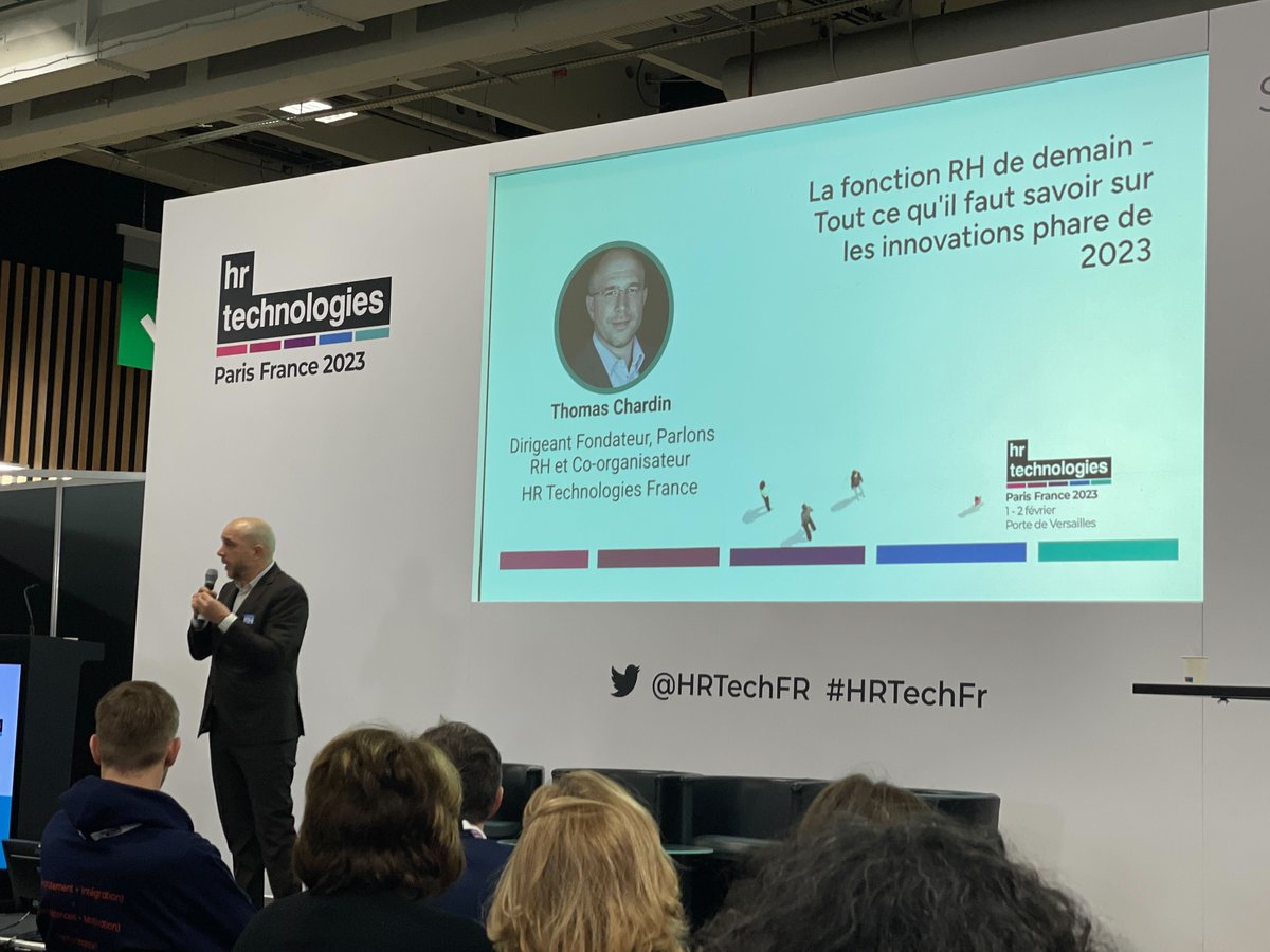 lasuperagence's tweet image. C&apos;est parti 🏁 L&apos;événement @HRTechFR ouvre ses portes pour la toute première fois ! @ThomasChardin, fondateur de @ParlonsRH, inaugure le salon avec une plénière « La fonction RH de demain : tout ce qu’il faut savoir sur les innovations phare de 2023 » #HRTechFR