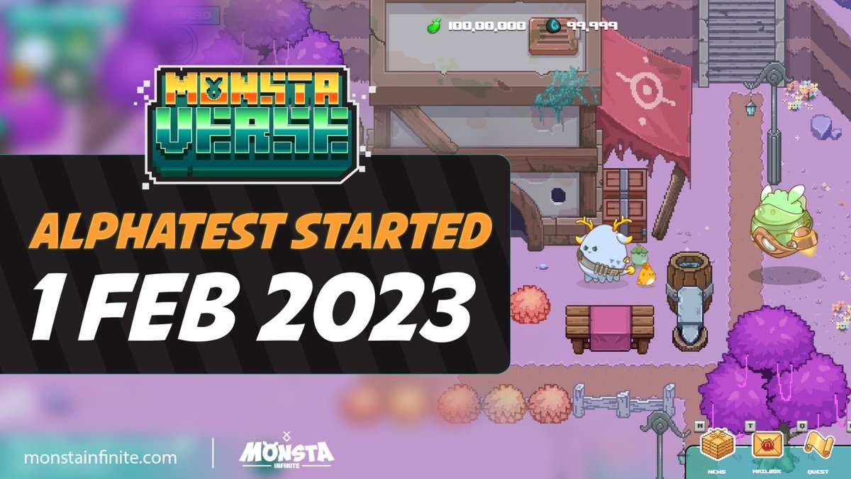 Monsta_Infinite's tweet photo. 🔥The Journey Begins! 🔥

The MonstaVerse Alpha Tests have officially started! 🥳 
Big things are on their way and we’re excited about how things develop! 😍 
Stay tuned for the latest news and updates within the Alpha Test period on the No.1 GameFi in the industry! 😉 https://t.co/kQxbRiPMsS
