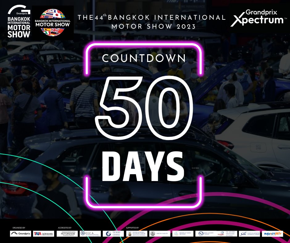 MotorshowGPI's tweet photo. ใกล้เข้ามาทุกที กับงานที่ทุกคนรอคอย Bangkok International Motor Show ครั้งที่ 44 ซึ่งเตรียมการไปแล้วกว่า 80%  พร้อมกับบูทจากค่ายรถมากกว่า 40 แบรนด์ มีนาคมนี้เจอกันนะคะ 

#motorshow2023 #Xpectrum #grandprixxpectrum https://t.co/6NHz55phlS