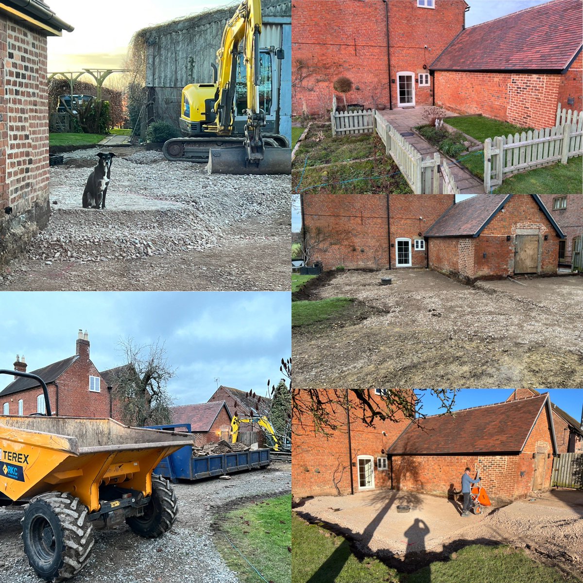 What on Earth is going on now?! We are promised these are the last works. It’s cold out so we have authorised Dolly to be site supervisor. She lives with 2 cats so knows the rules…! B&amp;B 😹