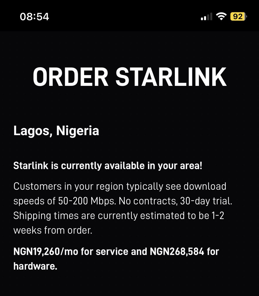 TheTaofik's tweet photo. If I can get guaranteed minimum speed of 50 Mbps in Lagos, I think this is absolutely worth it. Hopefully can also make the others sit tight https://t.co/29d68wIGoj