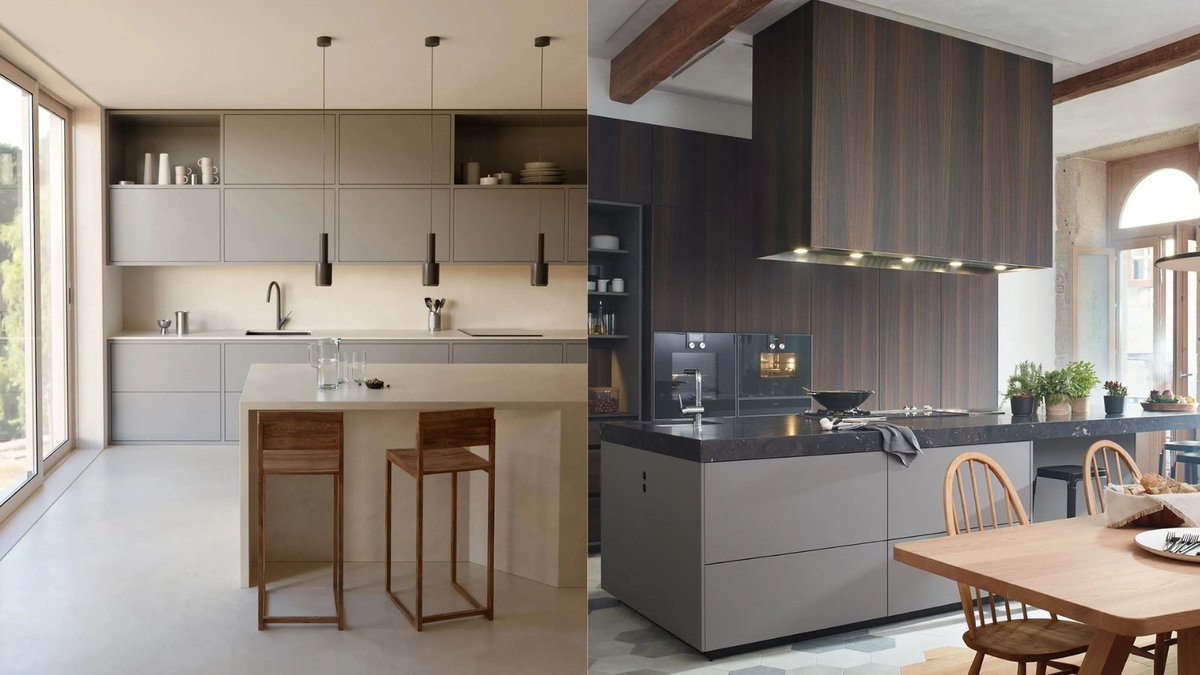 #Cuisine couleur #taupe : 15 modèles inspirants aux tons reposants >> bit.ly/3HKvMNG