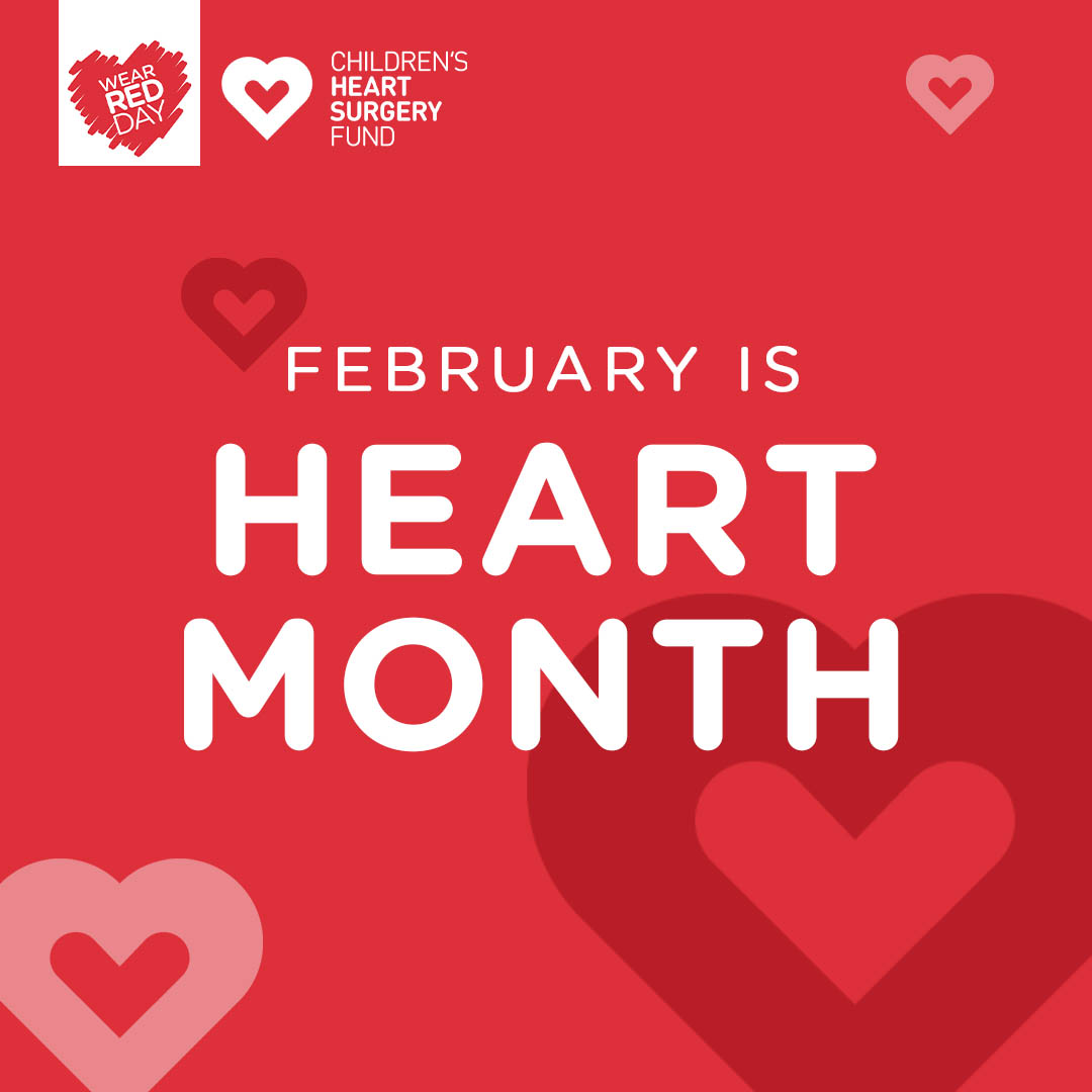 CHSurgeryFund's tweet photo. 🫀 February is Heart Month! Congenital heart disease is the MOST common birth defect, occurring in 1 of every 125 births.

Who are you wearing red for this #HeartMonth? 👇👇

Please RT to raise awareness of congenital heart disease and CHSF's life-saving work in our region! ❤️ https://t.co/U1waRB63pE