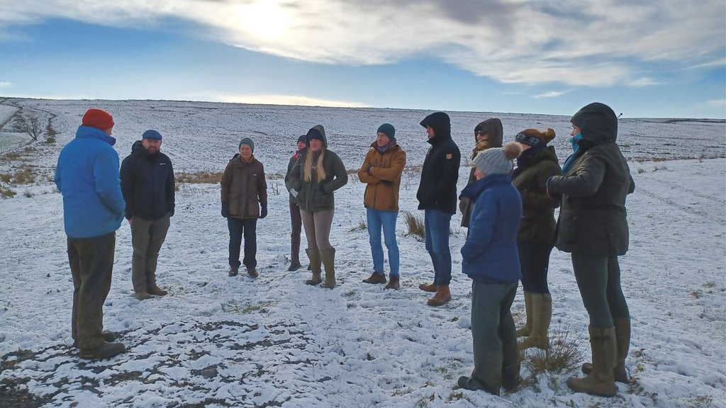 nfunorth's tweet photo. Thanks to members from across @NlandNP @NorthPennAONB &amp; @lakedistrictnp who helped host a fact-finding tour for @Sion_McG, Dep Director with @DefraGovUK, looking at what it's like to farm in a protected landscape. We had a cold but really useful 2 days! https://t.co/r8iSqvhfU3 https://t.co/fak5CDMnKz