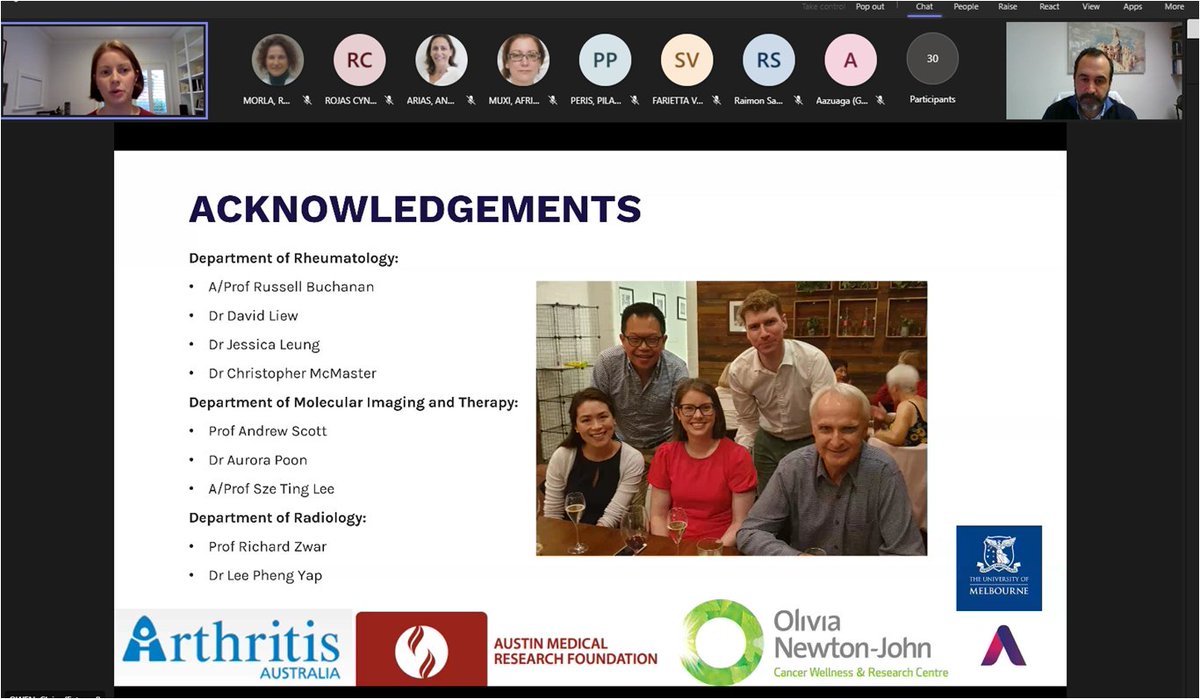 Reumatología Clinic (@reumaclinic) on Twitter photo Wondeful talk this morning in our grand rounds by <a href="/drceowen/">Claire Owen</a> from <a href="/Austin_Health/">Austin Health</a>
Presenting very elegant data about PET/SCAN in patients with PMR as well as promising data with TCZ therapy in naïve and refractory patients.
#PMR
Link for her editorial 👉 www-jrheum-org.sire.ub.edu/content/46/12/… Wondeful talk this morning in our grand rounds by <a href="/drceowen/">Claire Owen</a> from <a href="/Austin_Health/">Austin Health</a>
Presenting very elegant data about PET/SCAN in patients with PMR as well as promising data with TCZ therapy in naïve and refractory patients.
#PMR
Link for her editorial 👉 www-jrheum-org.sire.ub.edu/content/46/12/…