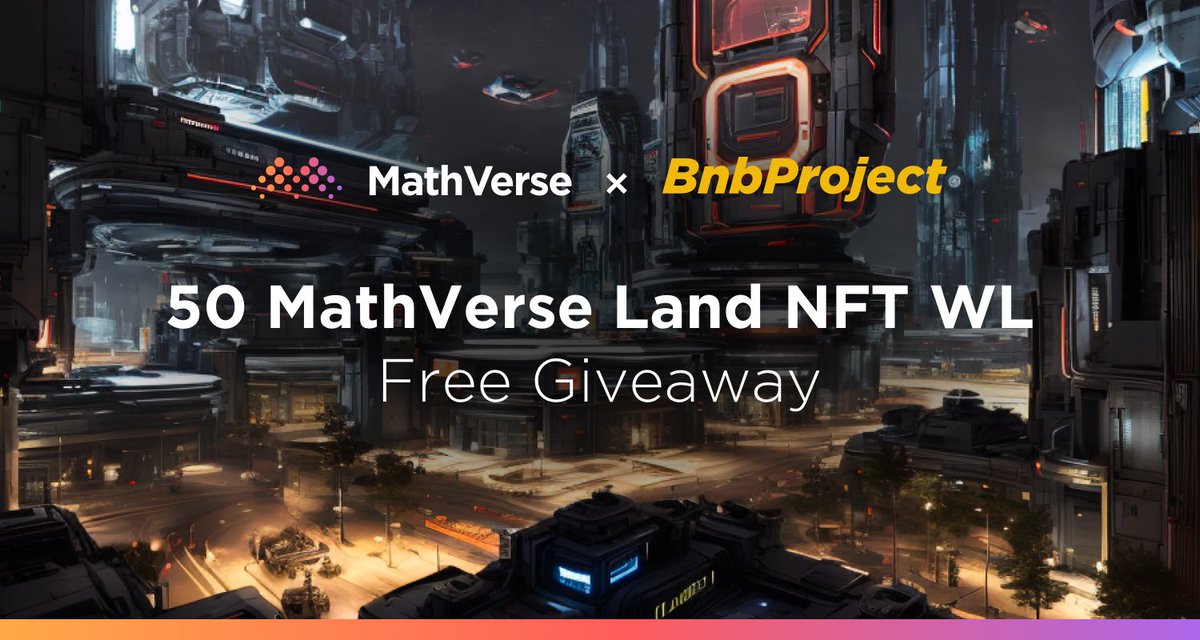 BscProjectOrg's tweet photo. 50  MathVerse Land NFT WLs Free giveaways!

To enter: 
Follow @BscProjectOrg   &amp; @MathWallet
RT &amp; @ 3 friends
Complete: 
https://t.co/00i7oLLq3k

Powered by @Collectify_app

#BNB Project #Giveaway #MathVerse https://t.co/Uzv7NnH1nu