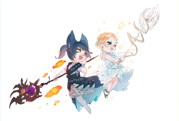 白黒ララかわいかったから描いた!白:アリサさん 