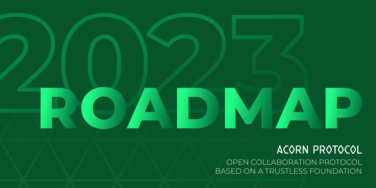 We are dedicated to advancing the Acorn Protocol platform in 2023. Our focus will be on continued development and growth of the protocol. We would like to share some ongoing roadmap.

Link: bit.ly/ACNRM2023_EN