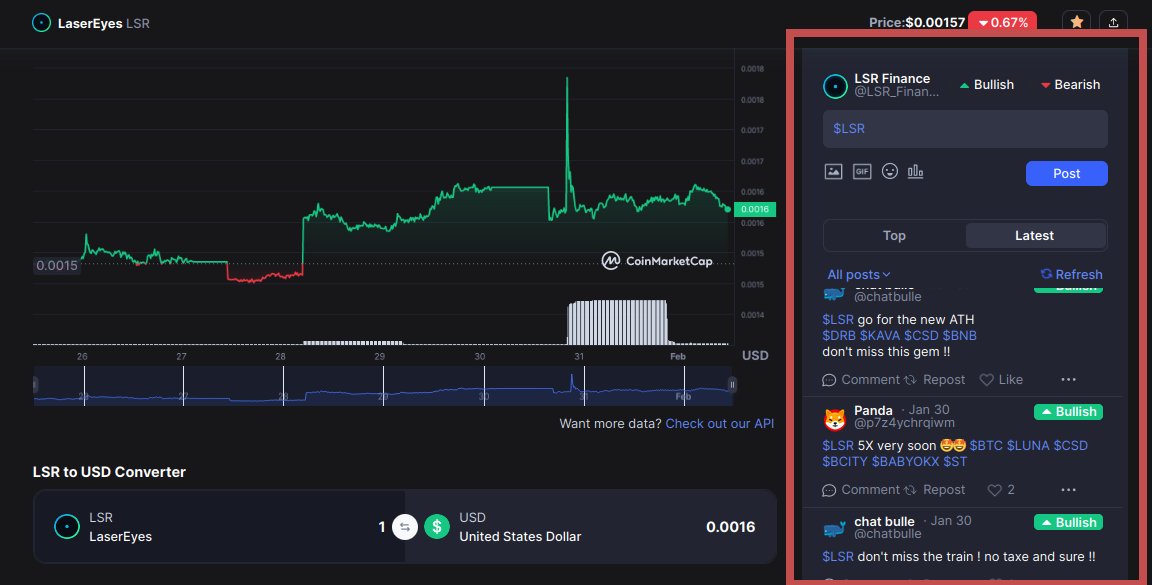 We're priviledged to have ealy access to 'Live Discussion Board' function on <a href="/CoinMarketCap/">CoinMarketCap</a> .

Plan to post some news there soon!