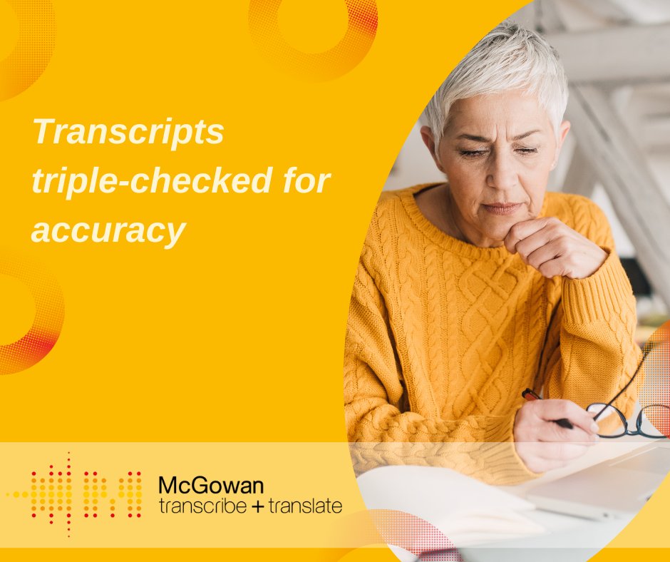 DigiTranscripts's tweet image. Our transcripts are triple-checked for accuracy, with a dedicated quality control team ensuring that there are no typos, grammatical errors or questionable punctuation in your finished document. #AccurateTranscripts #UKTranscriptionAgency mcgowantranscriptions.co.uk/transcription-…