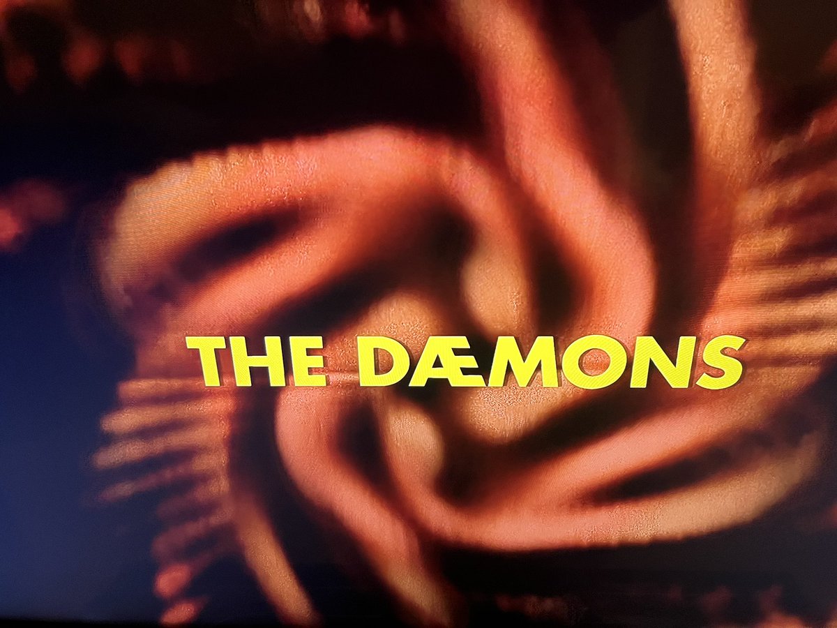 NottmTARDIS's tweet photo. “An archaeological dig is planned near the village of Devil’s End. Jo and the Doctor visit the dig and get caught up in a series of terrifying events.” It’s a brand new story, it’s episode one of The Daemons on today’s #DailyWho #RunningThroughCorridors https://t.co/p5oeSzQNdh