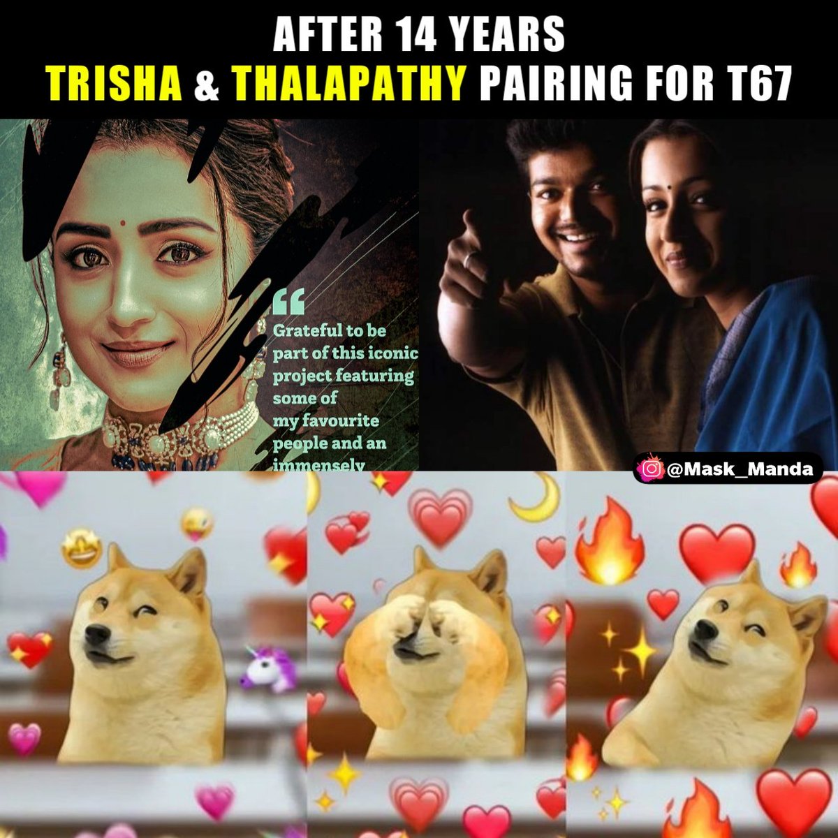 mask_manda's tweet photo. They >>> โค๏ธ
#Thalapathy67 #Mask_Manda https://t.co/RwlRHIGruW